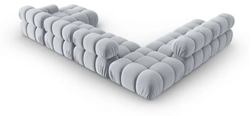 Jasnoniebieska aksamitna sofa 379 cm Bellis – Micadoni Home