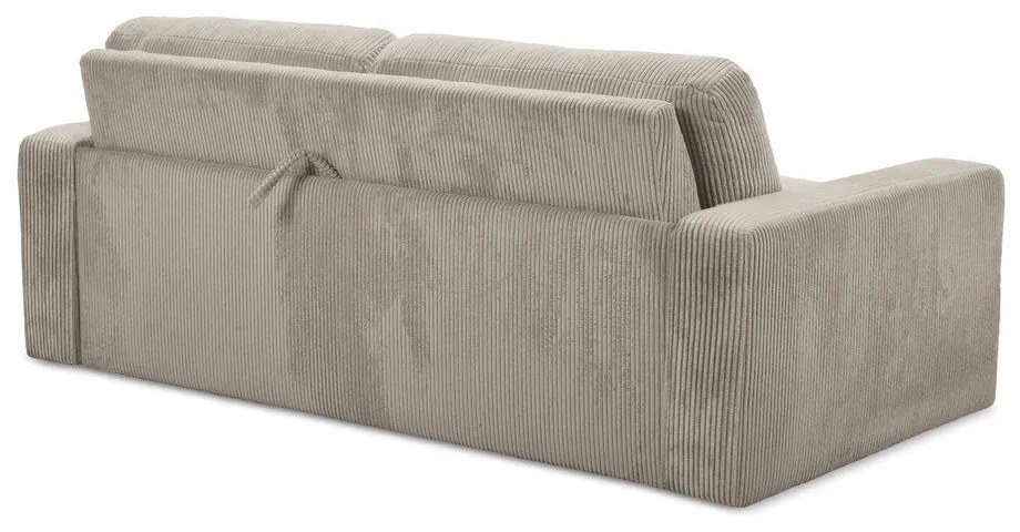 Jasnobrązowa sztruksowa rozkładana sofa 195 cm Nona – Makamii