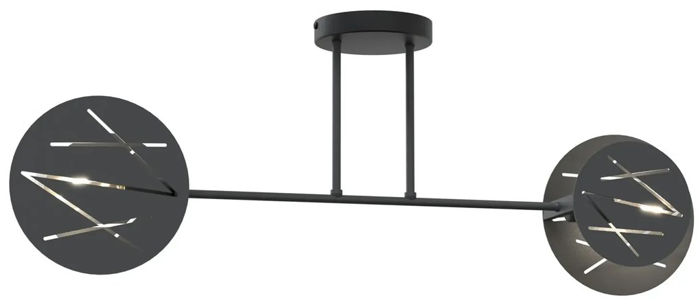 Czarna industrialna lampa sufitowa - D153 P9-P77