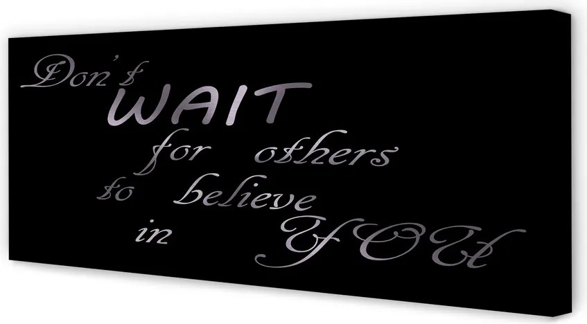 Obraz na płótnie Nowoczesny Napis Metaliczny