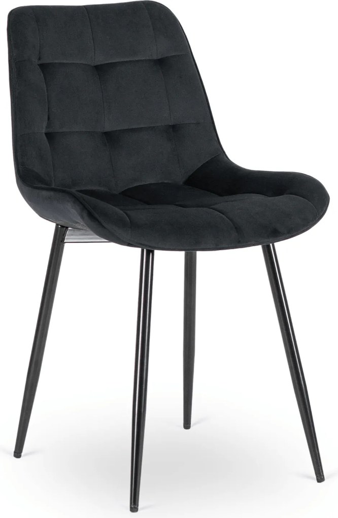 Pikowane krzesło jadalniane loft Chris, welurowe