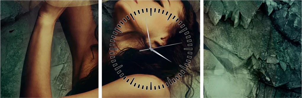 Obraz - Muza (z zegarem) (90x30 cm)