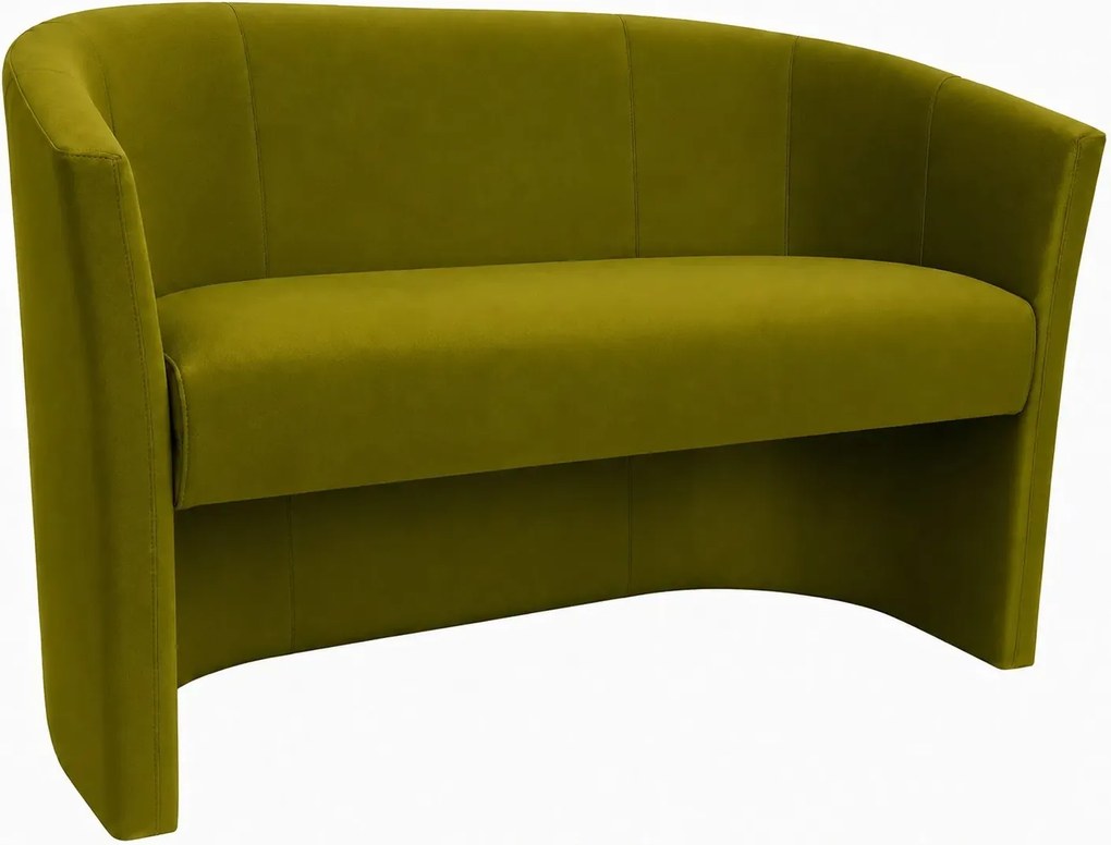 Sofa CLUB tapicerowana : Kolor tkaniny - VELVET - BL75, Typ tkaniny - Velvet