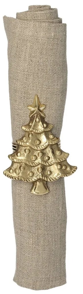 Obrączka na serwetkę Christmas Tree gold