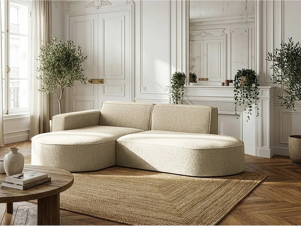 Narożnik Parma Studio, do salonu, tkanina Quelle, lewy, beżowy (06)