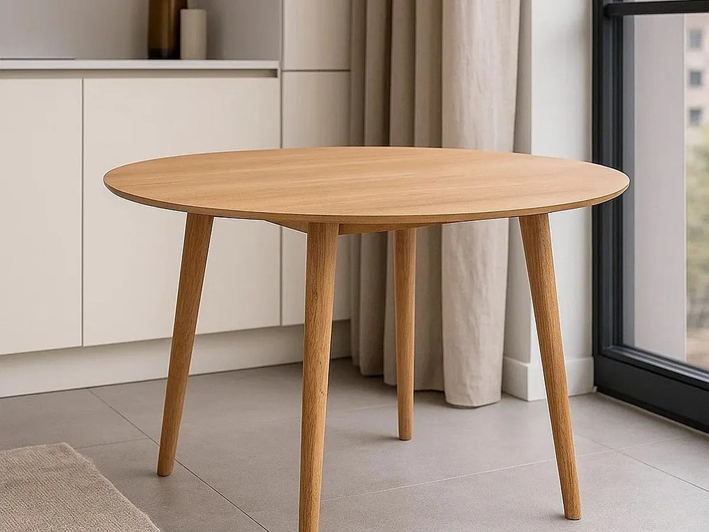 Stół okrągły 120 cm Livorno, kolor dębowy olejowany