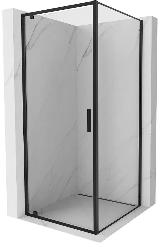 Mexen Exo kabina prysznicowa uchylna 75 x 75 cm, transparent, czarna - 8181-075-075-70-00