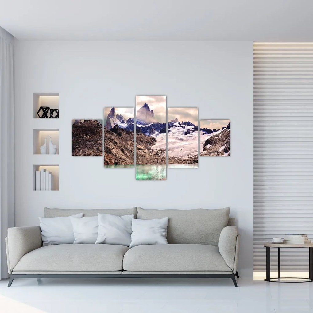 Obraz górskiego jeziora (125x70 cm)