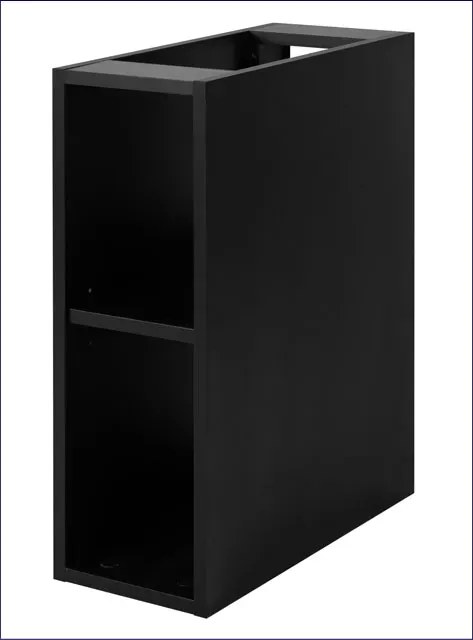 Czarna półka łazienkowa nowoczesna 20 cm Z3-F70