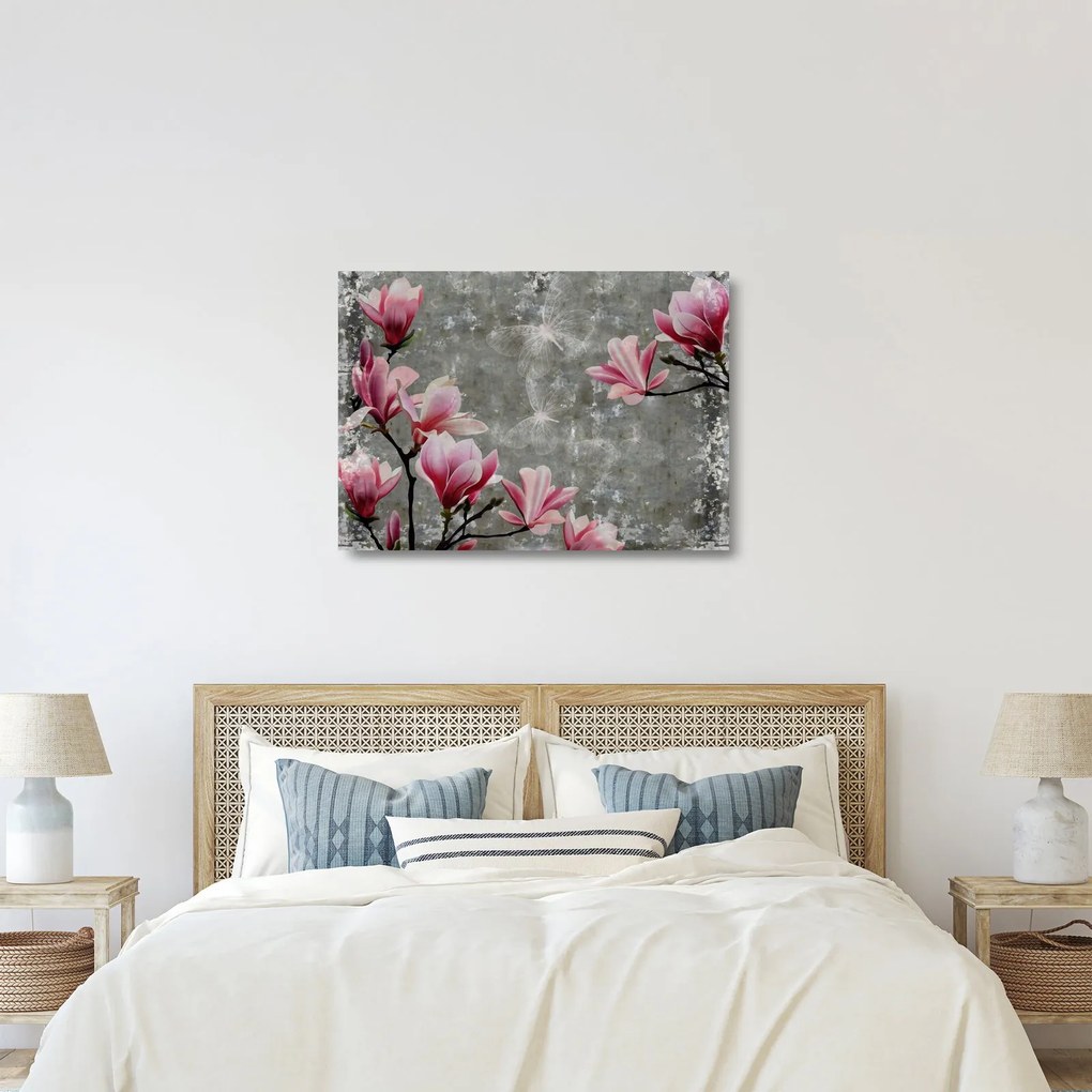 Obraz na szkle z kwiatami (70x50 cm)