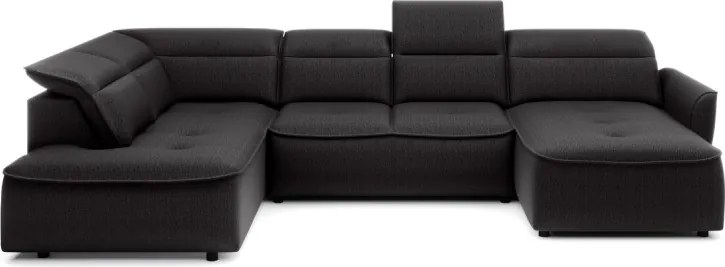 Narożnik MURILLO XL z elektryczną regulacją siedziska Lewostronny w tkaninie VOUGE 17 WERSAL