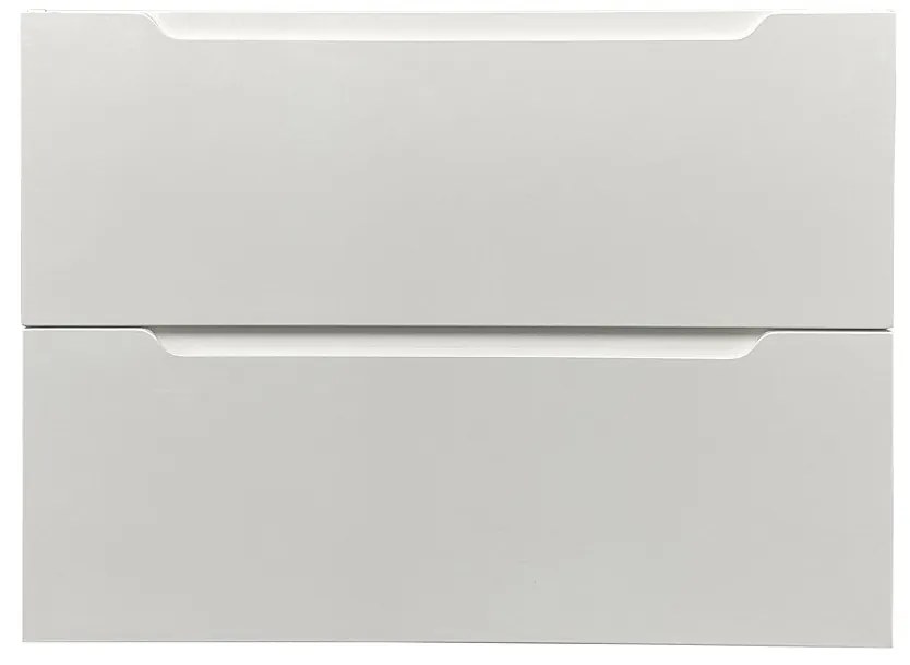 Szafka pod pojedynczą umywalkę wisząca - Biała - 80 cm - STEFANIE