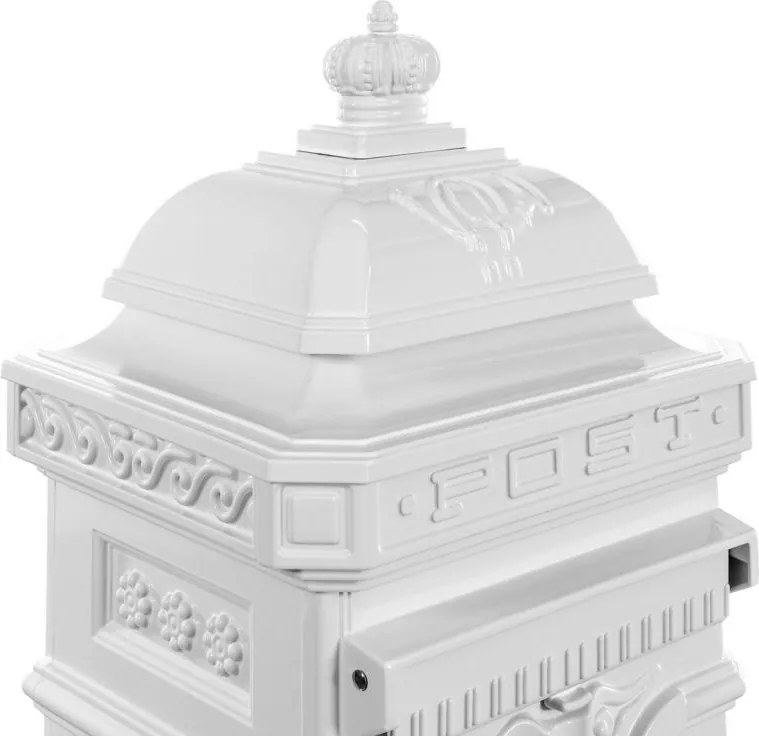 Skrzynka na listy antyczna biała