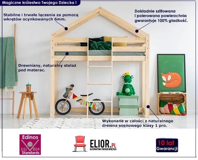 Piętrowe Łóżko Domek R9-K07