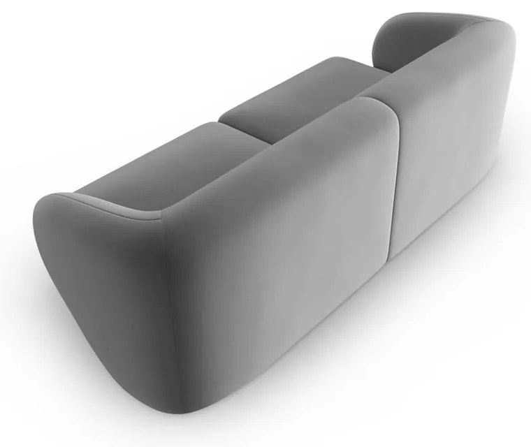Szara aksamitna sofa 188 cm Paolo – Milo Casa