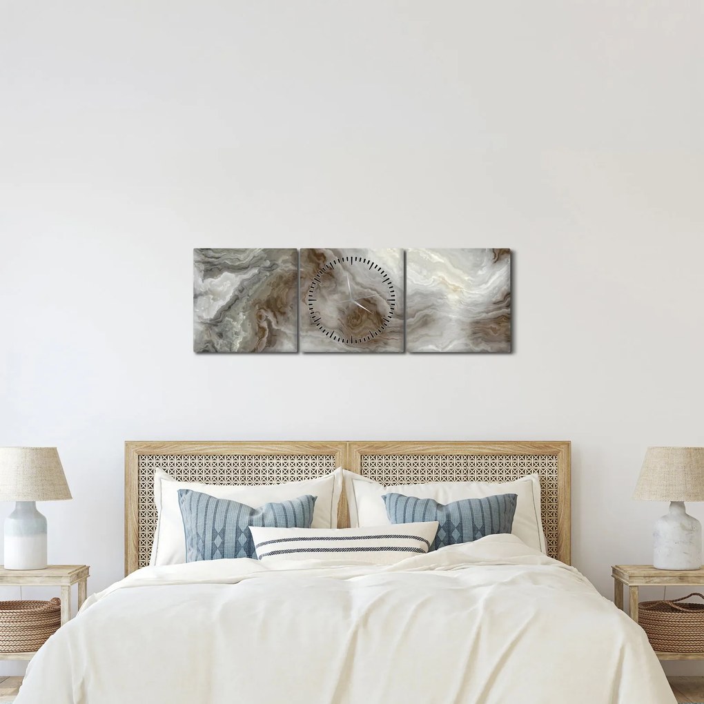 Obraz - Onyks (z zegarem) (90x30 cm)