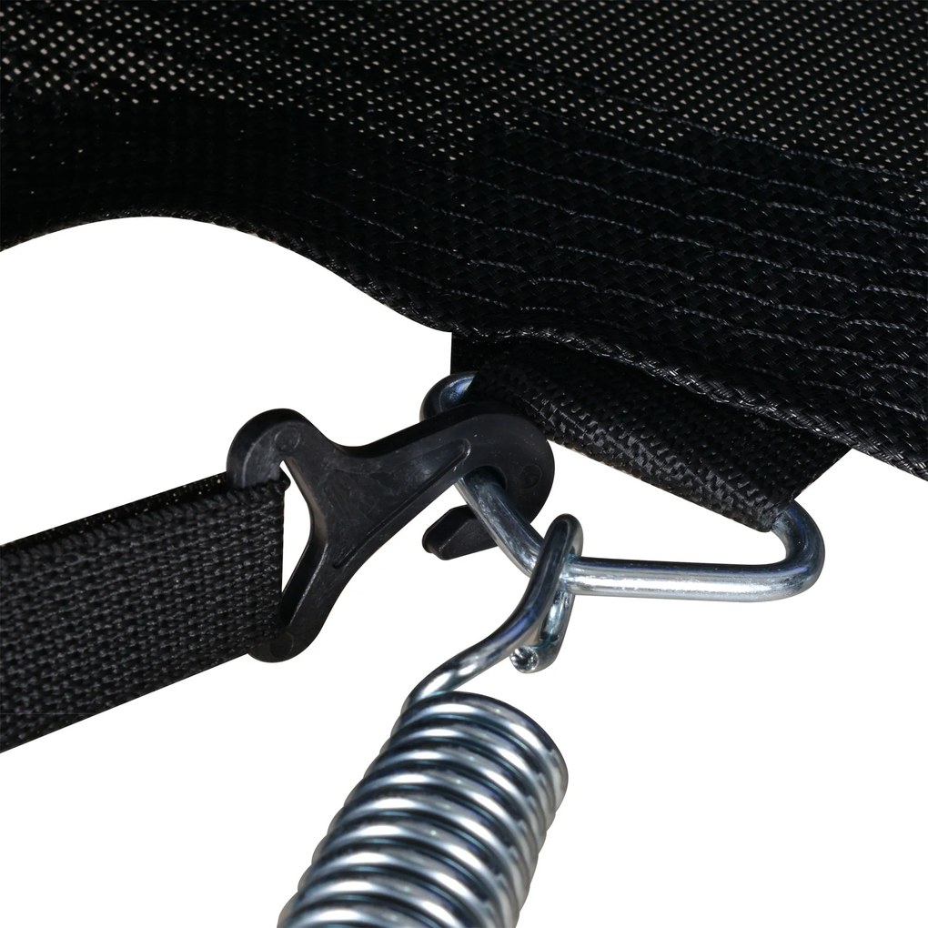 Trampolina ogrodowa z siatką zabezpieczającą dla dzieci i dorosłych Stalowa konstrukcja Ø 244 cm Wysokość 240 cm Bezpieczna zabawa w ogrodzie | Aosom PL