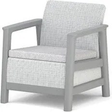 Jasnoszare plastikowe fotele ogrodowe zestaw 2 szt. Scandi Linea – Keter