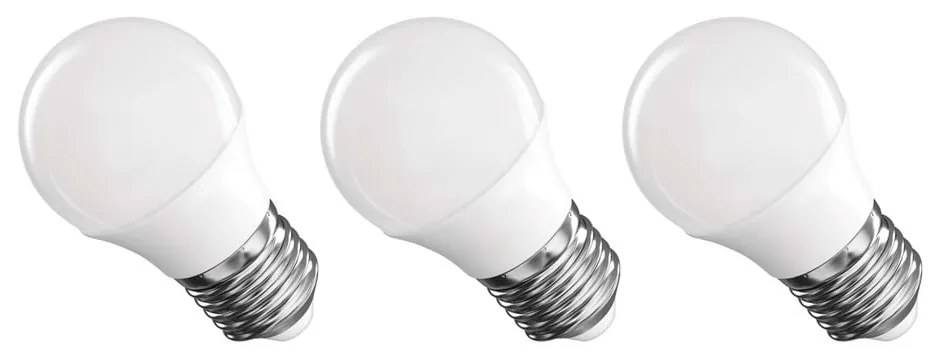 Żarówki LED z ciepłym światłem z gwintem E27 zestaw 3 szt., 4 W – EMOS