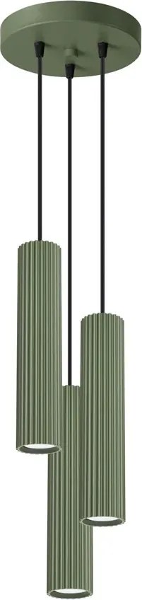 Wisząca potrójna lampa oliwkowa w stylu loft K7-F08