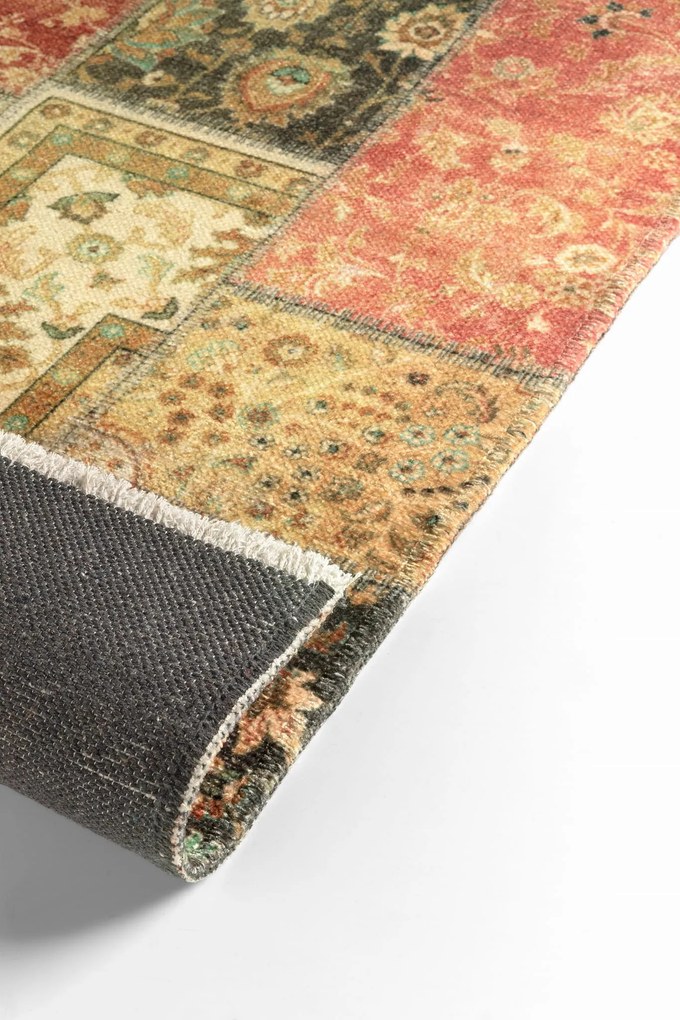 Dywan nowoczesny Michele Patchwork czerwony 80 cm x 195 cm