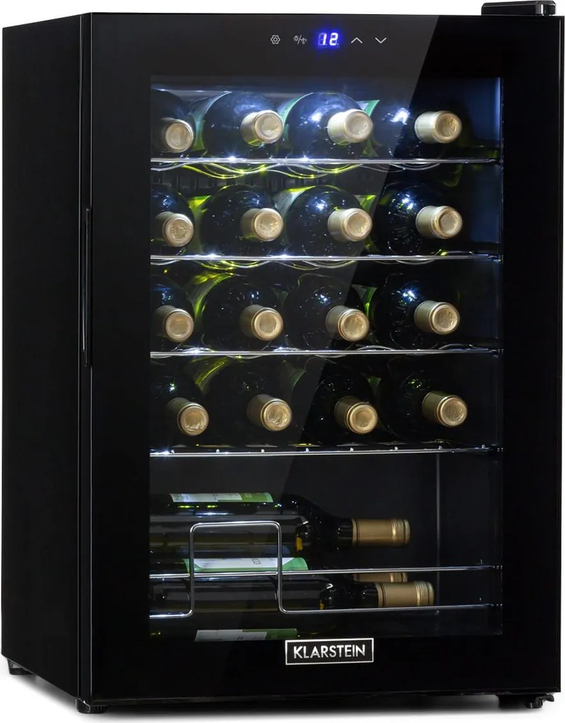 Klarstein Shiraz 43cm 20 Butelek Winiarka Wolnostojąca Czarny