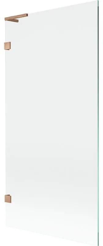 Mexen Lunar L parawan nawannowy 1-skrzydłowy 90 x 150 cm, transparent, miedź szczotkowana - 897L-090-000-65-00