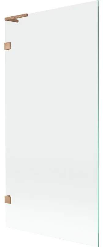 Mexen Lunar L parawan nawannowy 1-skrzydłowy 90 x 150 cm, transparent, miedź szczotkowana - 897L-090-000-65-00
