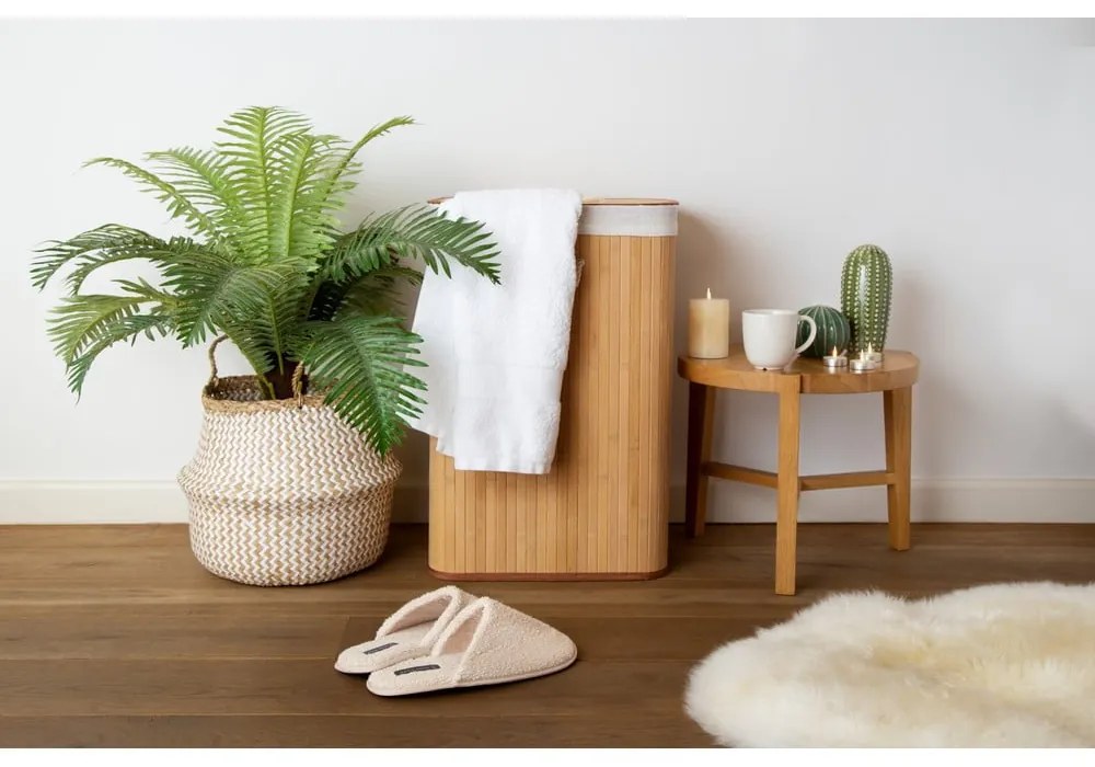 Naturalny bambusowy kosz na pranie 78 l Bamboo – Compactor