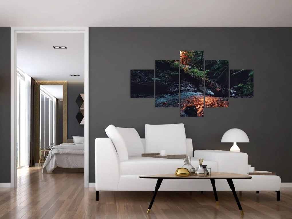 Obraz górskiej rzeki (125x70 cm)