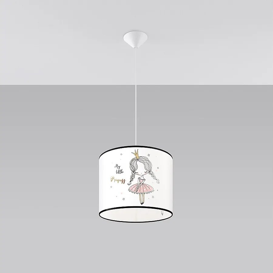 Lampy wiszące nowoczesny Prinesa, PVC - 1 źródło światła 4000K - L.30 x H.95 cm - wielokolorowy