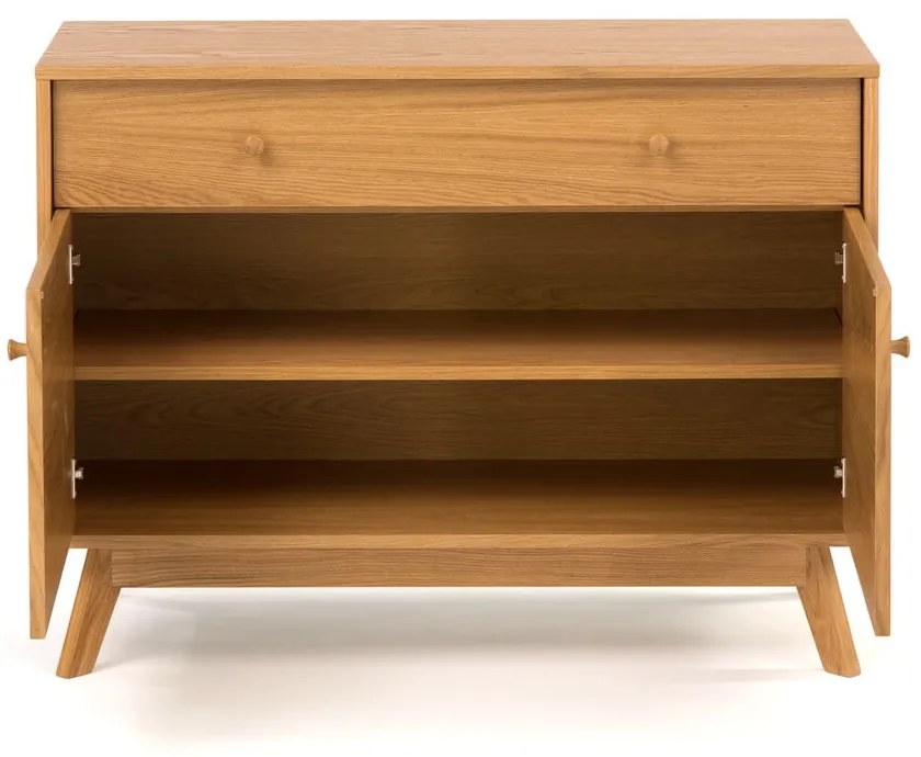 Niska komoda w dekorze dębu 100x75 cm Kensal – Woodman