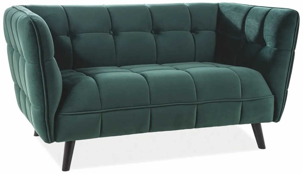 Sofa CASTELLO VELVET 2 zielona SIGNAL