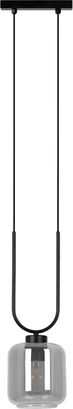 Wisząca lampa ze szklanym kloszem grafitowa R1-T00