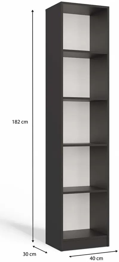 Nowoczesny wąski regał antracyt B8-W78