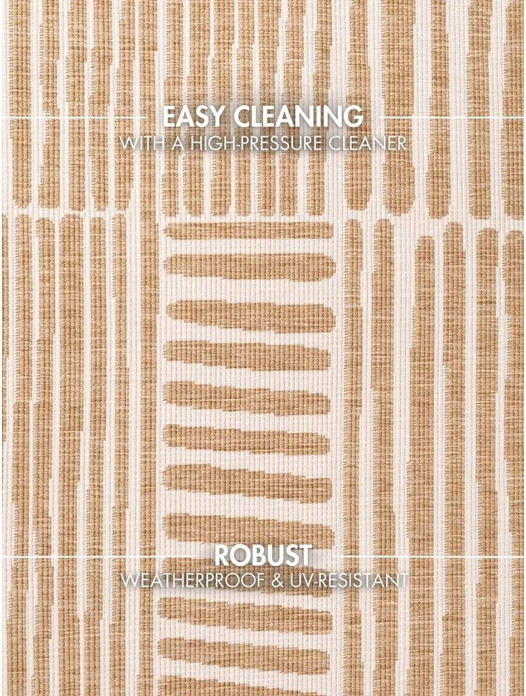 Kremowo-naturalny okrągły dywan odpowiedni na zewnątrz ø 200 cm Haringey Bounds – Ted Baker