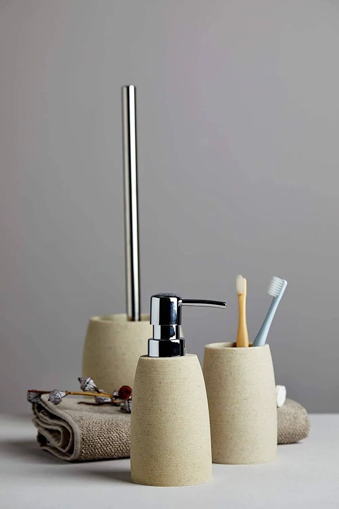 Pojemnik na szczotkę GOA BEIGE + szczotka WC, WENKO