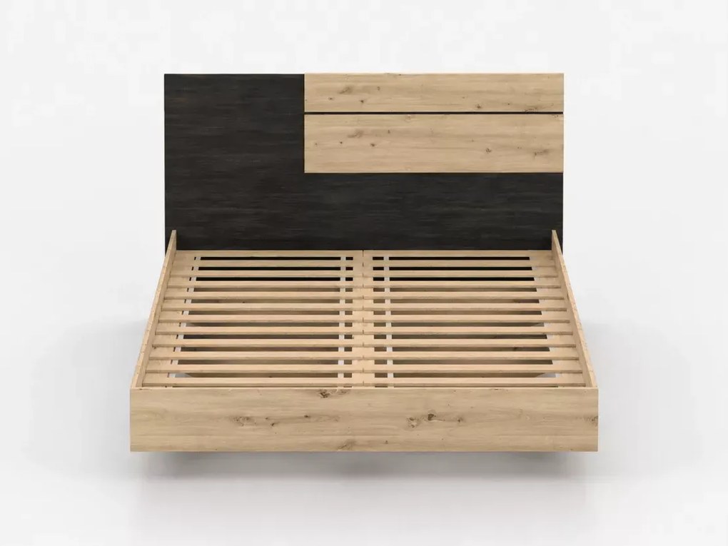 Łóżko Norven 160x200 dwuosobowe ze stelażem artisan sosna norweska nowoczesne