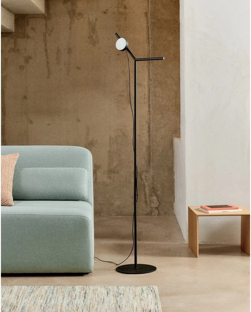 Czarna lampa stojąca LED ze ściemniaczem (wysokość 160 cm) Orey – Kave Home