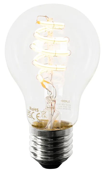 Inteligentna lampa wisząca czarna z przydymionym szkłem 4-światłowa w tym Wifi A60 - ZuzannaDesignerski Oswietlenie wewnetrzne