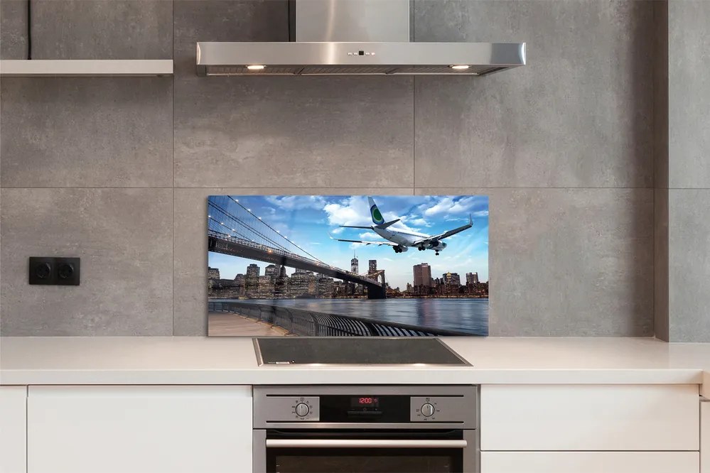 Panel nad Blat Kuchenny Samolot w Chmurach nad Miastem