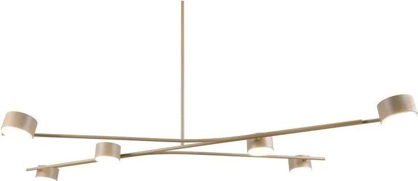 Beżowa metalowa lampa wisząca Coda – Trio Select