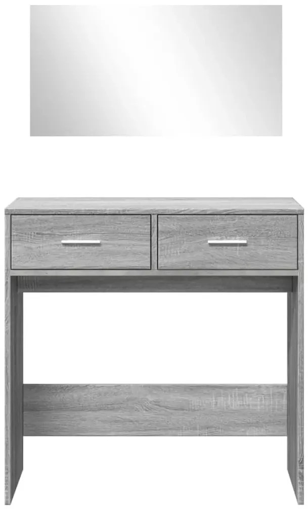 Komplet toaletka z lustrem szary dąb sonoma L5-F29