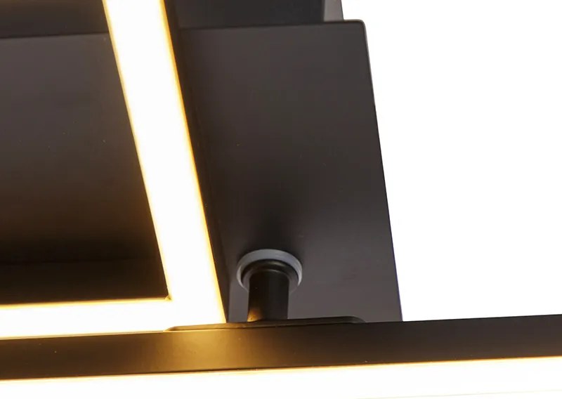 Plafon / Lampy sufitowe wydłużony czarny 3-stopniowy ściemniacz - Plazas Novo Nowoczesny Oswietlenie wewnetrzne