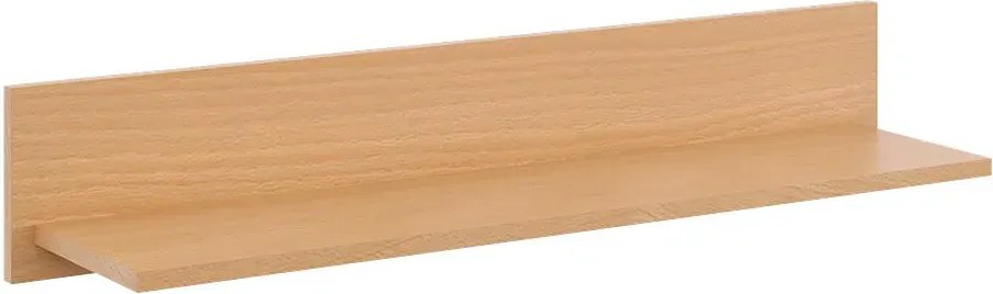Minimalistyczna półka ścienna w kolorze buk H4-M56
