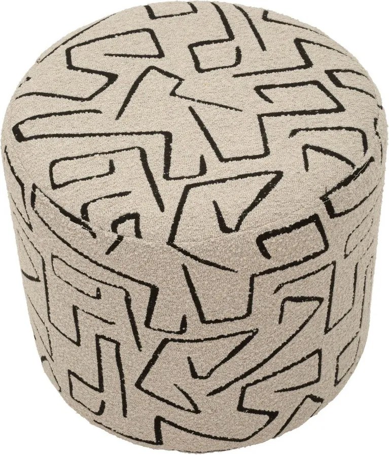 Beżowy puf z materiału bouclé Nairobi – Mauro Ferretti