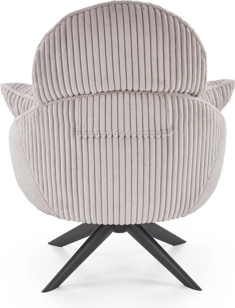 Obrotowy fotel wypoczynkowy z grubego sztruksu Merry 2