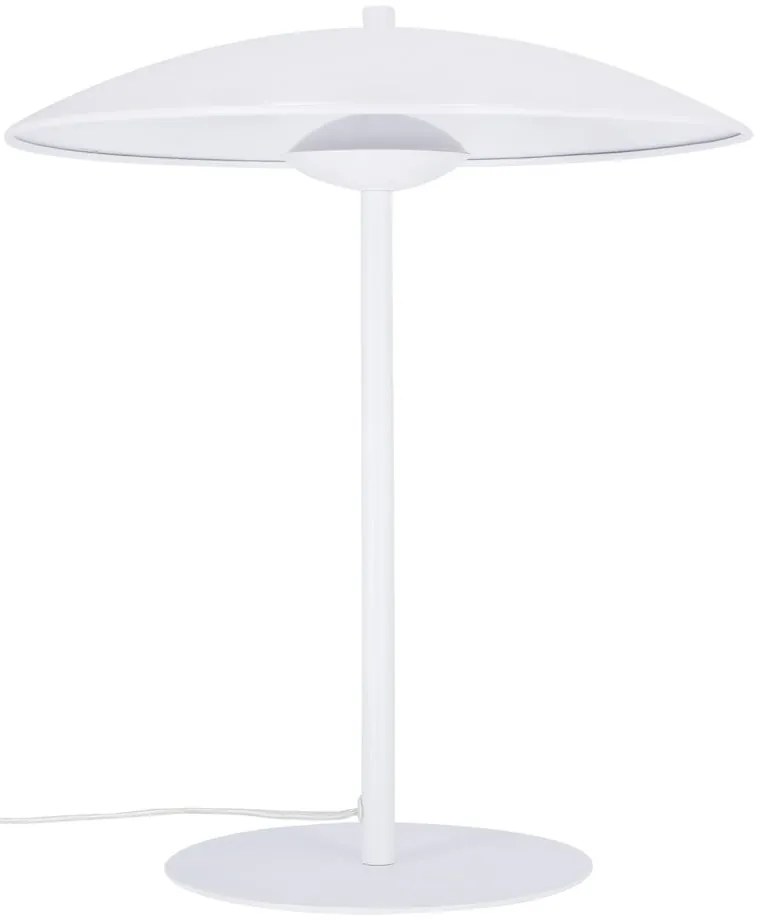 Biała lampa stołowa LED z metalowym kloszem (wysokość 41 cm) Lund – Candellux Lighting