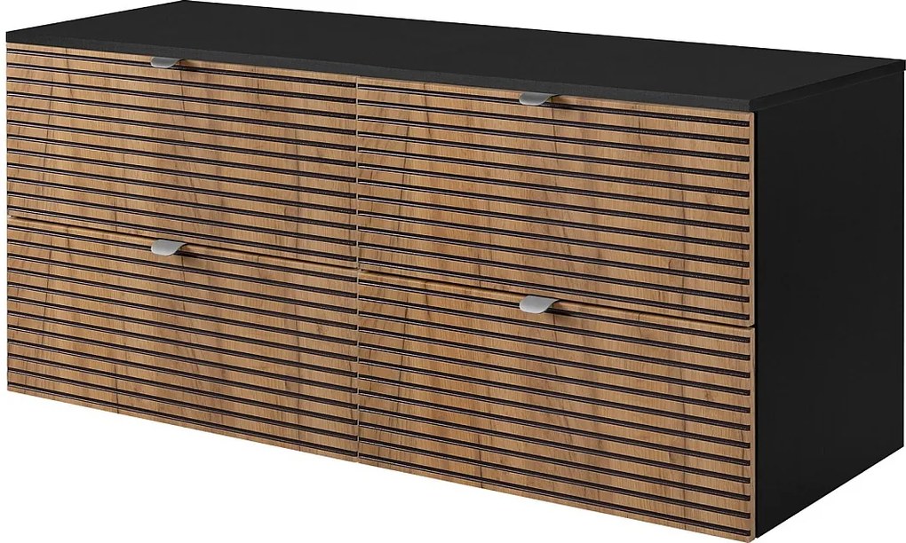 Meble łazienkowe, Czarny Mat, 120 x 57 x 46 cm