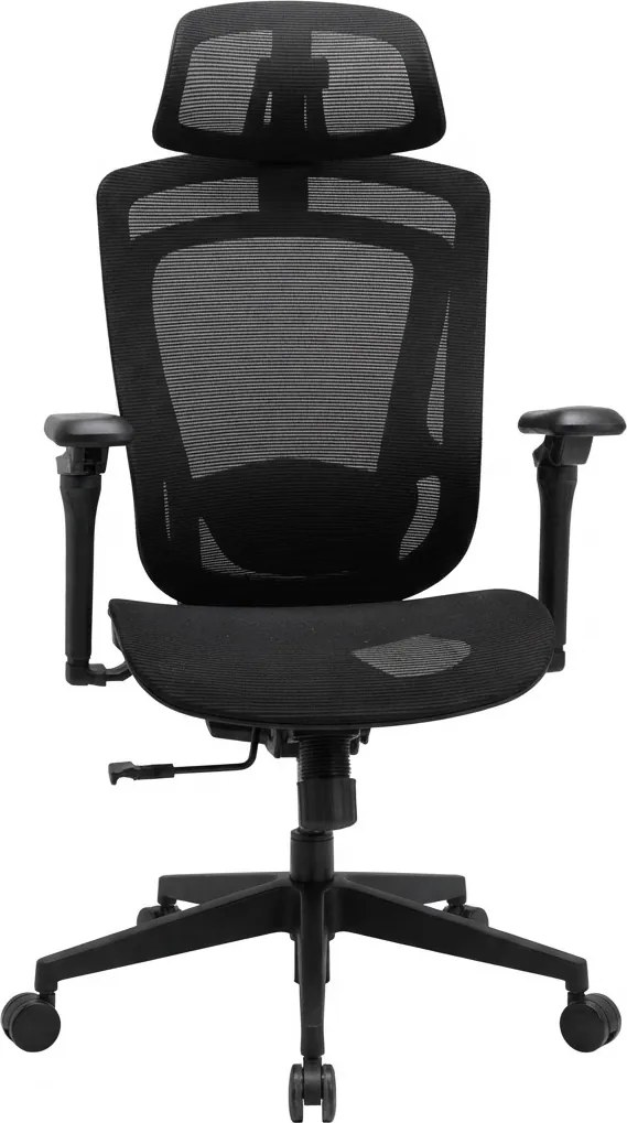 Fotel biurowy ergonomiczny siatkowy Basten, zgodny z normą BHP